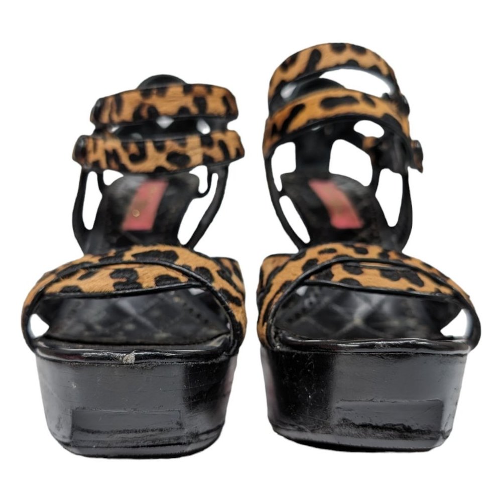 Betsey Johnson Caimile Platform Heels Womens Leopard Print Open Toe Size 7 - Picture 11 of 16